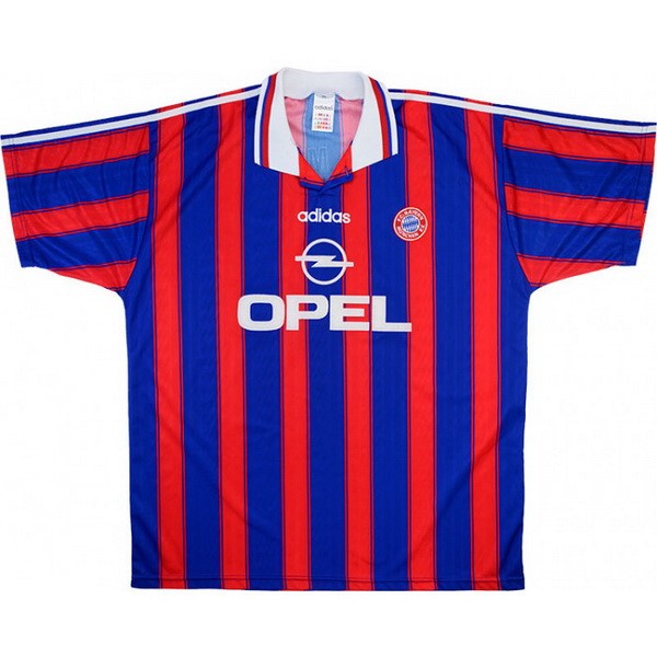 Camiseta Bayern Munich Primera equipación Retro 1995 1997 Azul Rojo